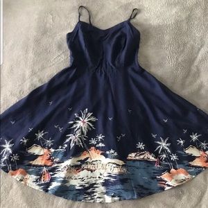 Old Navy Palm Tree Printed Dress Size XSP